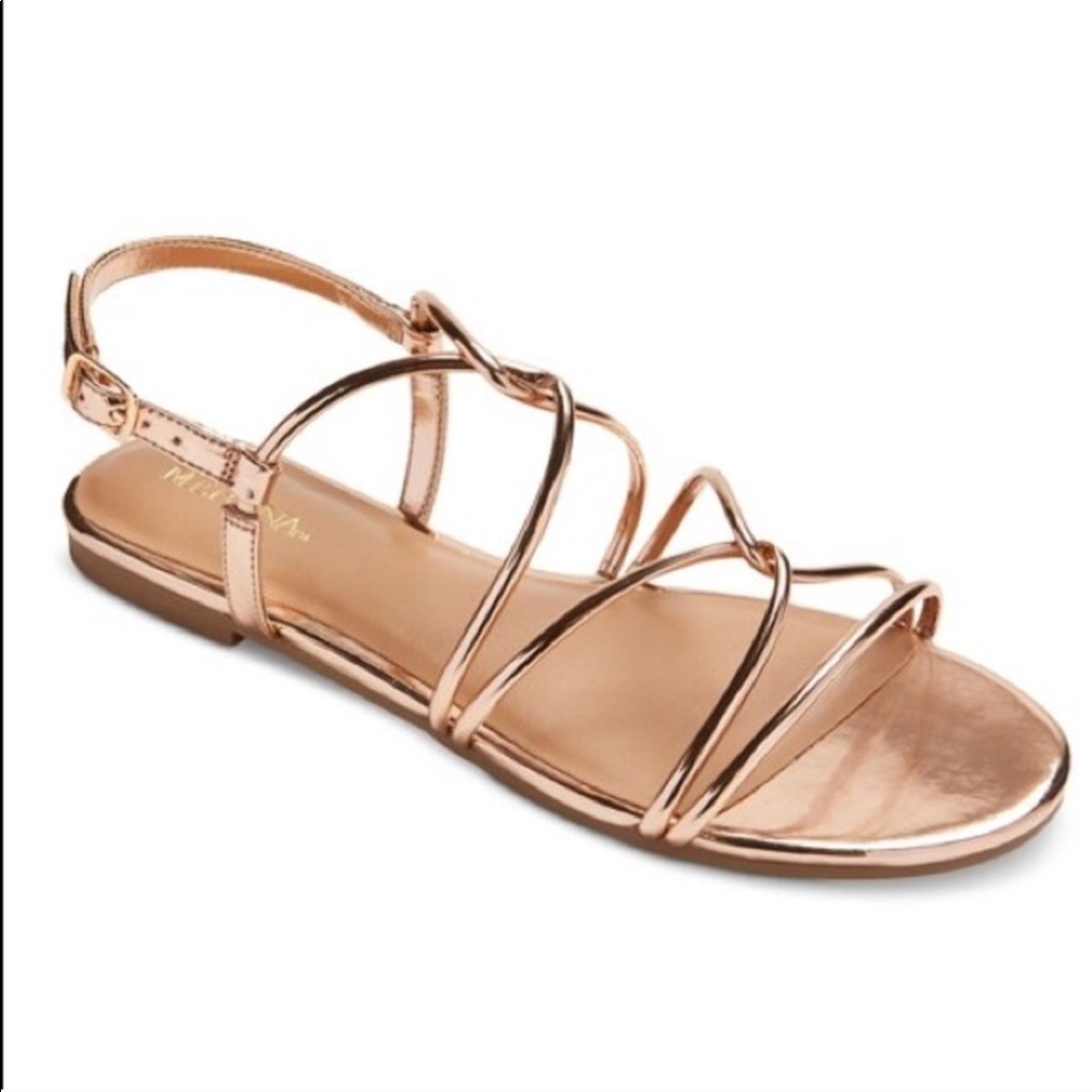 Merona Target rose gold sandals